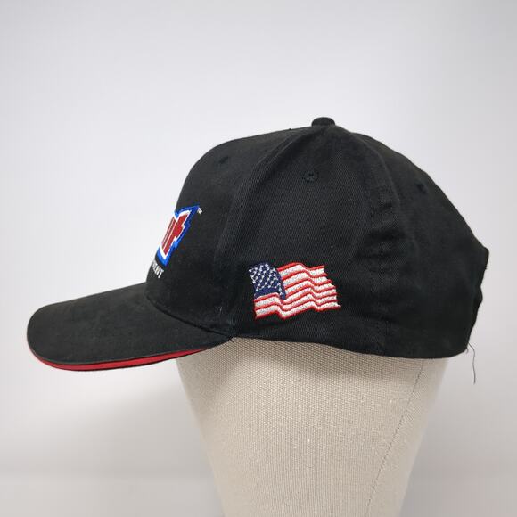 Summit Racing Equipment U.S. Flag Strapback Baseball Cap Black One Size 6 Panel - Picture 3 of 9